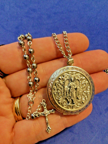 Collana medaglione acciaio - collana,